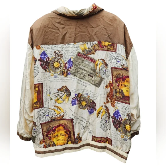 EAST WEST SILKS light windbreaker zip up jacket, size 1X - Picture 4 of 8